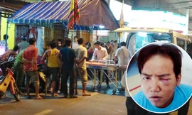 Hiện trường nơi xảy ra án mạng và nghi can Hoàng Nhất Giang