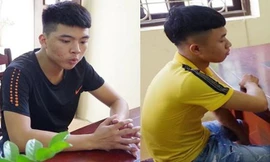 2 trong nhóm đối tượng bị khởi tố - Ảnh: Công an cung cấp