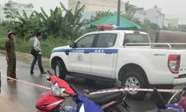 Hiện trường một vụ tài xế Grab bị cướp đâm trước đó ở Bình Chánh