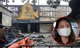 Tiểu thương khóc nghẹn khi Trung tâm thương mại Thủy Nguyên chìm trong 'biển' lửa