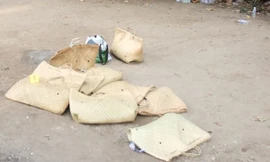 Hiện trường đá gà, nơi nhóm người bỏ chạy khi cảnh sát đến