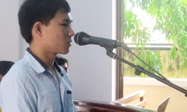 Bị cáo Tâm tại phiên tòa