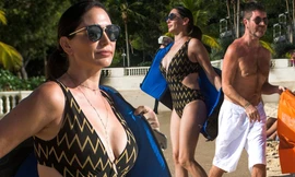 Vợ 'ông trùm giải trí' Simon Cowell khoe body tròn đầy 'bốc lửa'