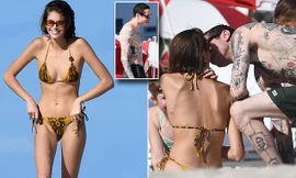 Con gái siêu mẫu của Cindy Crawford khoe dáng với bikini, tình tứ bạn trai mới 