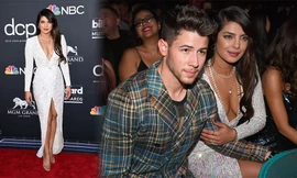 Hoa hậu Priyanka Chopra gợi cảm, tình tứ bên chồng kém 10 tuổi ở sự kiện