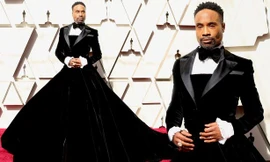 Choáng với nam diễn viên mặc váy quây trên thảm đỏ Oscar 2019