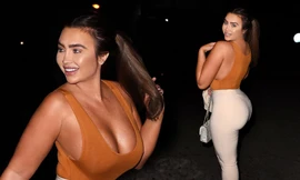 Lauren Goodger mặc xẻ ngực sâu phô vòng 1 'ngộp thở'