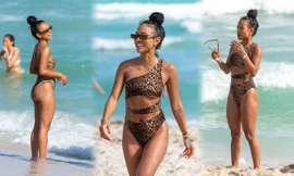 Người mẫu gốc Việt gợi cảm hút mắt ở biển