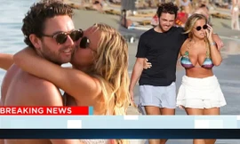 Chloe Meadows siêu gợi cảm với áo tắm, tình tứ với bạn trai ở biển