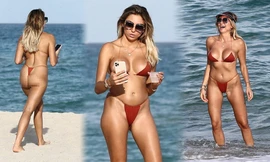 'Đỏ mặt' nhìn Khloe Terae sexy với áo tắm 2 mảnh nhỏ xíu