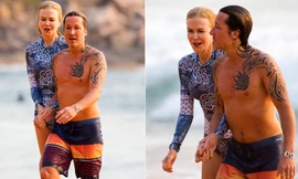 'Thiên nga nước Úc' Nicole Kidman đi nghỉ hạnh phúc bên chồng