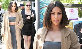 Kim Kardashian mặc crop top bó sát khoe ngực đầy siêu gợi cảm