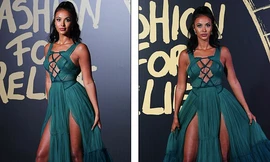 Nữ MC đài BBC mặc váy cắt xẻ, o ép vòng 1 quá đà