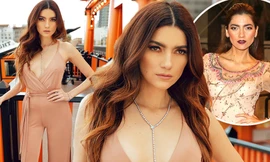 Không áo ngực, mỹ nhân Hollywoood quyến rũ với jumpsuit màu nude bó sát