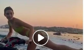 Kendall Jenner mặc bikini, tung người đá bay nắp chai gây bão cộng đồng mạng