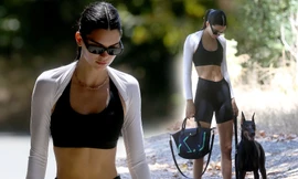 Chỉ là dắt chó đi dạo nhưng 'siêu mẫu đắt giá nhất 2018' vẫn thả dáng hút hồn