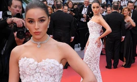 Hoa hậu hoàn vũ Olivia Culpo khoe dáng đồng hồ cát tuyệt mỹ trên thảm đỏ Cannes