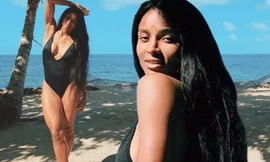 'Nữ hoàng R&B' Ciara phô đường cong trứ danh với áo tắm 