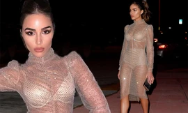 Hoa hậu Hoàn vũ Olivia Culpo mặc xuyên thấu, lộ dáng đẹp như tạc tượng với nội y