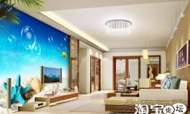 'Đổi gió' cho phòng khách với tranh tường