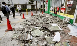 Động đất hơn 6 độ richter tại Osaka, Nhật Bản làm ba người thiệt mạng và nhiều người bị thương sáng 18/6. Ảnh: DW