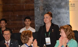 Nữ nghị sỹ Yelena Olegovna Serova dự hội nghị APPF-26 tại Hà Nội ngày 18/1/2018