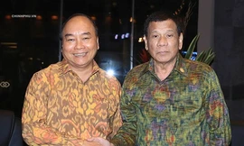 Thủ tướng Nguyễn Xuân Phúc đã gặp song phương với Tổng thống Philippines Rodrigo Roa Duterte. Ảnh: VGP