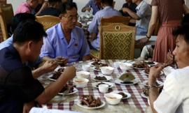 Một nhà hàng chuyên thịt chó ở thủ đô Bình Nhưỡng, Triều Tiên.