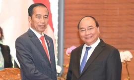 Thủ tướng Nguyễn Xuân Phúc đã hội kiến với Tổng thống Indonesia Joko Widodo. Ảnh: VGP