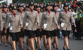Nữ cảnh sát Indonesia. Ảnh minh họa