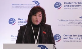 Nữ ngoại giao Triều Tiên Choe Son-hui vừa đột ngột được thăng chức Thứ trưởng Bộ Ngoại giao. Ảnh: Yonhap