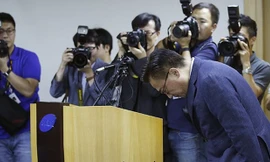 Samsung xin lỗi người tiêu dùng toàn cầu. Ảnh: Xinhua