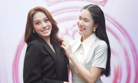 Á hậu Phương Anh, Ngọc Hằng đọ sắc nữ sinh tại buổi tuyển sinh Hoa hậu Việt Nam