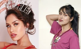 Nhan sắc hoa hậu Anh có IQ 'khủng', từng 'cất vương miện' để làm bác sĩ chống COVID-19
