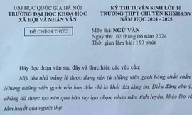 Đề văn vào lớp 10 về nghề đóng gạch gây tranh cãi