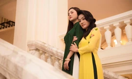 Minh Cúc, Thu Quỳnh diện áo dài đọ dáng sau màn đối đáp 'nảy lửa' ở 'Hương vị tình thân'