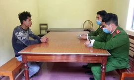 Đối tượng Đặng Xuân Trụ tại cơ quan Công an 