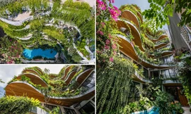 Tòa nhà cũ được cải tạo thành 'ốc đảo xanh' ở Sài Gòn khiến báo nước ngoài trầm trồ