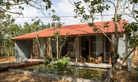 Nhà cấp 4 mái ngói có gác lửng tuyệt đẹp ở Huế