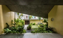 Độc đáo với ngôi nhà trồng cây, làm hồ nước ở hiên