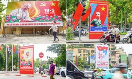 Hà Nội rực rỡ cờ hoa kỷ niệm 135 năm Ngày sinh Chủ tịch Hồ Chí Minh