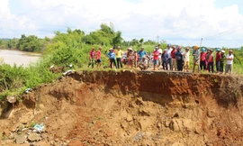 Hiện trường một vụ sạt lở tại huyện Lắk vào tháng 8/2020