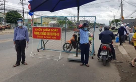 Một chốt phòng, chống COVID-19 trên địa bàn tỉnh Long An.