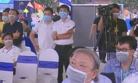 Phó Ban tuyên giáo Trung ương, ông Võ Văn Phuông tại Lễ khai mạc chiều tối nay. Ảnh: Tân Châu