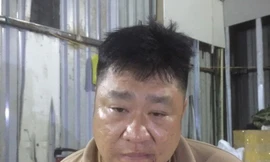 Bị can Trần Quốc Vỉnh tại cơ quan điều tra. Ảnh: C.A