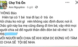 Cảnh báo thông tin giả mạo tìm trẻ lạc