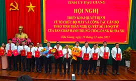 Hậu Giang công bố thành lập và bổ nhiệm nhân sự các cơ quan đảng sau sắp xếp