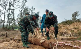 Phát hiện quả bom nặng hơn 150kg còn nguyên ngòi nổ