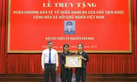 Truy tặng Huân chương cho thiếu tá công an hy sinh khi làm nhiệm vụ