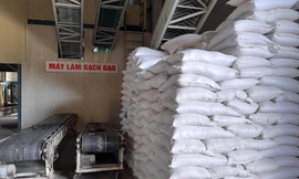 Dây chuyền chế biến gạo tại Công ty Trung An. Ảnh: Cảnh Kỳ